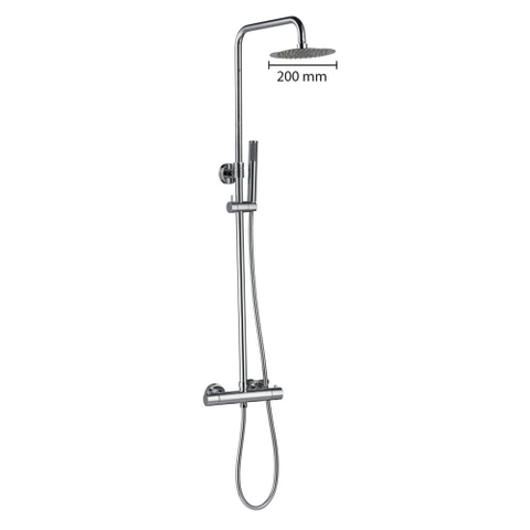 Best Design Paris Showerpipe met thermostaat en 20cm douchekop chroom SW3946