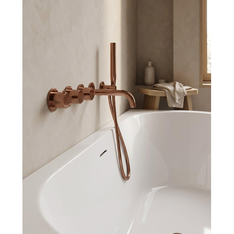 ZEZA Grand Baignoire semi-îlot d'angle - gauche - 180x80x58cm - avec une bonde- acrylique - blanc brillant SW1030592