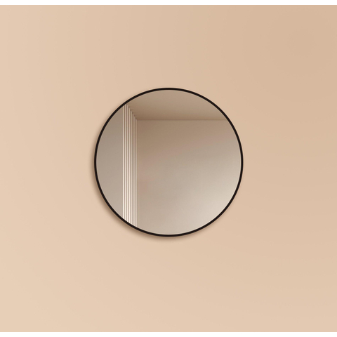 Saniclass Retro Line miroir – Ø 80 cm – Noir mat SW643425