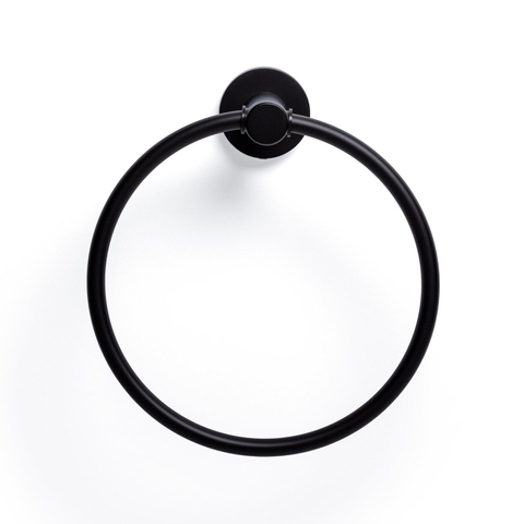 Ozean Eternal Handdoekring - rond - mat zwart - SHOWROOMMODEL SHOW21020