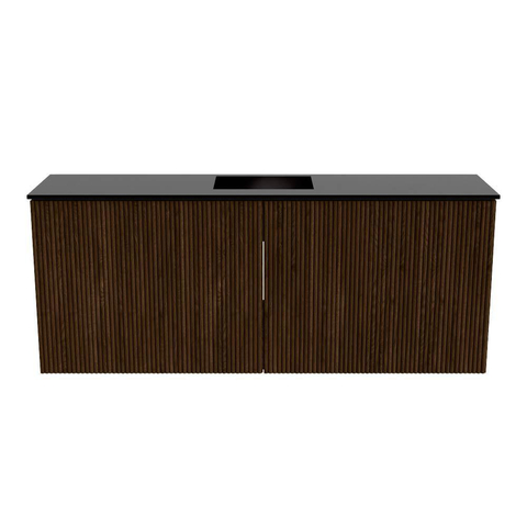 Mondiaz JOYA 100cm meuble de salle de bains - couleur Walnut - Vasque FAYE position Milieu Sans trou de robinet couleur Urban SW1421370