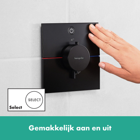 Hansgrohe ShowerSelect Comfort E Thermostaat - inbouw - 1 functie - mat zwart SW917882