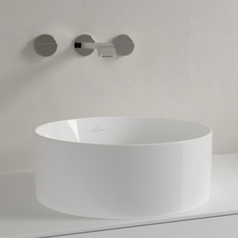Villeroy & Boch Collaro vasque à poser - ronde Ø40cm - sans trop-plein sans trou de robinetterie blanc SW336042