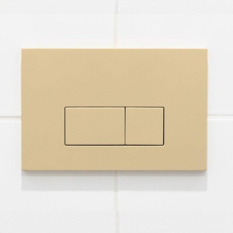 FugaFlow Plaque de commande - panneau de commande pour réservoir encastré Geberit UP320 - double chasse - boutons rectangulaires - plastique beige SW1164840