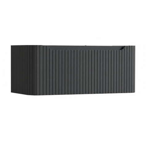 H&R Badmeubelen Juice Wastafelonderkast - 100x45x40cm - afgeronde hoeken - 3D-front - 1 lade - geïntegreerde greep - antraciet mat SW1259150