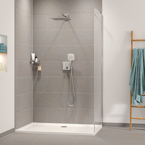 Grohe Precision SmartControl ensemble de douche pluie encastré – thermostatique – douche de tête carrée 31 cm – bras mural courbé – chrome SW1120186