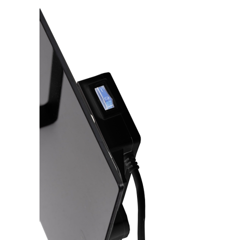 Eurom Sani 400 Comfort Panneau infrarouge salle de bains 83.5x48.1cm Wifi 400watt Verre Noir SW481879