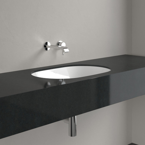 Villeroy & Boch Architectura onderbouwwastafel - 63x43cm - zonder kraangat - met overloop - White Alpine (glans wit) SW762371