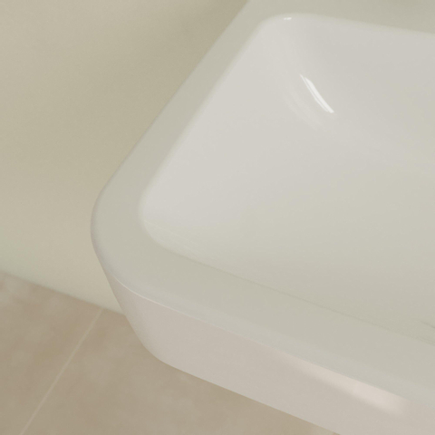 Villeroy & Boch O.novo wastafel - 55x46cm - met overloop - 1 kraangat - White Alpine (glans wit) SW448415