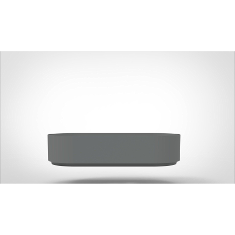Arcqua Case vasque à poser - 60x26cm - Ovale - Marbre de synthèse Gris Mat SW767313