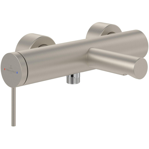 Villeroy & Boch Loop & Friends 1 greeps badkraan - Brushed Nickel (rvs) SW974067