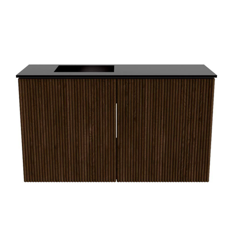 Mondiaz JOYA 70cm meuble de salle de bains - couleur Walnut - Vasque FAYE position Gauche 1 trou de robinet couleur Urban. SW1421363