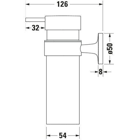 Duravit Starck T Zeepdispenser - 17.6x6cm - matglas - mat zwart SW297098