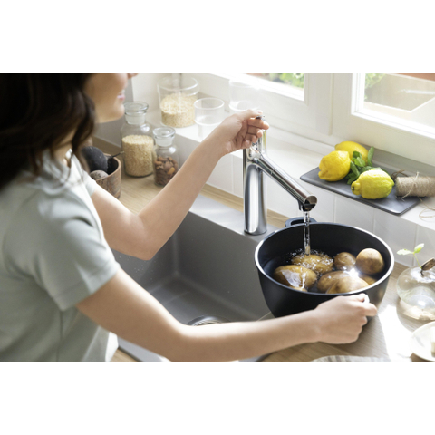 Hansgrohe Zesis M33 - 1 greeps keukenkraan - 160 metalen uittrekbare vdche - 2jet - sbox - chroom SW918593