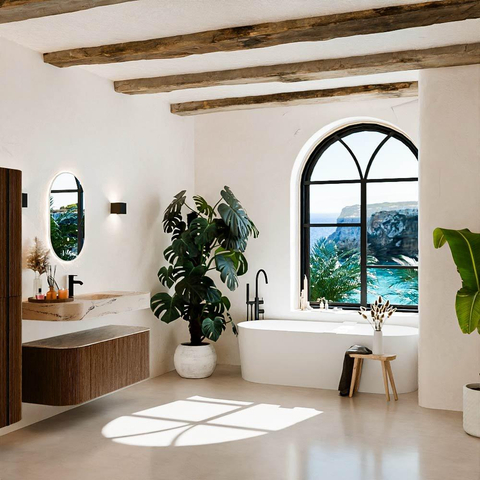 MONDIAZ THOR-DLUX 120cm badmeubel ronding links + rechts kleur Walnut met 1 lade en 2 deuren. Vrijhangende wastafel CLOUD Midden 1 kraangat kleur Arena. SW1463413