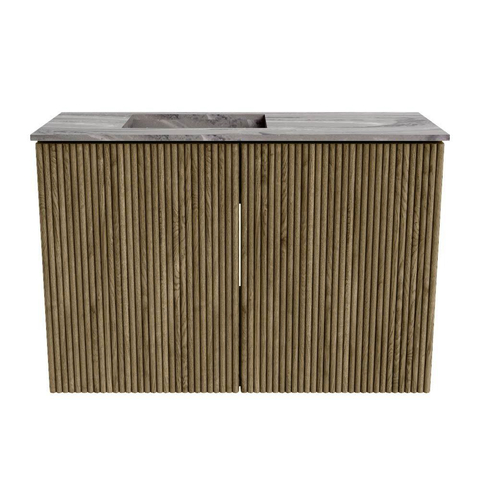 Mondiaz JOYA-DLUX 60cm toiletmeubel - kleur Dusk - Wastafel FAYE positie Links Zonder kraangat kleur Sombra. SW1426127