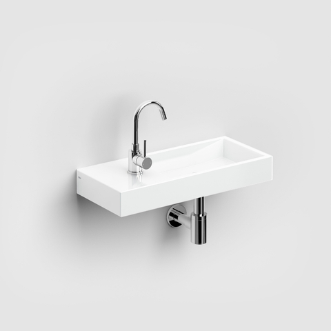 Clou Mini Wash Me lave-mains - 56x24x7.5cm - céramique - trou robinet gauche - blanc SW9375