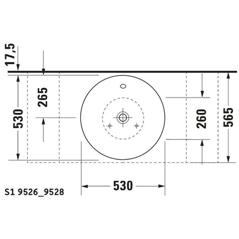 Duravit Starck 1 Waskom - 53cm - met wondergliss - glans wit 0295458