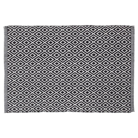Sealskin Trellis Tapis de bain 60x90cm coton noir SW94550