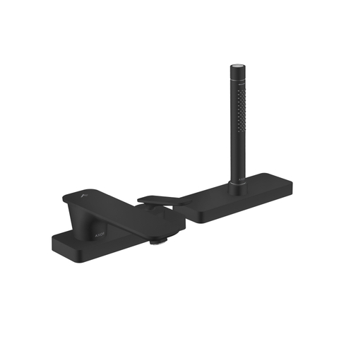 Hansgrohe Axor Citterio C afbouwdeel v. 3-gats inbouw badrandkraan m. sbox en cubic cutm. handdouche. voorsprong 15.5cm - mat zwart SW1152179