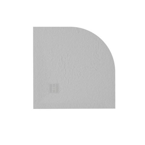 Zeza Grade Douchebak - 90x90cm - antislip - antibacterieel - mineraalmarmer - kwartrond - mat perla (lichtgrijs) SW1152887