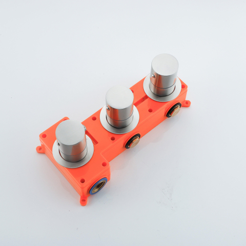 Fortifura Nebbio Inbouwthermostaatkraan - 2 functies - uit te breiden naar - 3 of - 4 functies - PVD - geborsteld RVS SW1417138
