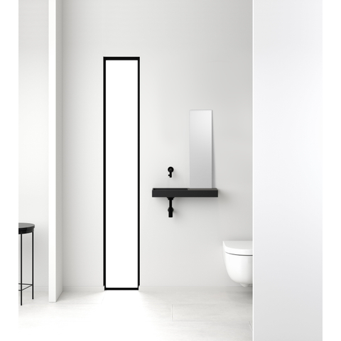 Clou Mini Wash Me lave-mains 56x19cm sans trou de robinet à droite Céramique Noir mat SW9318