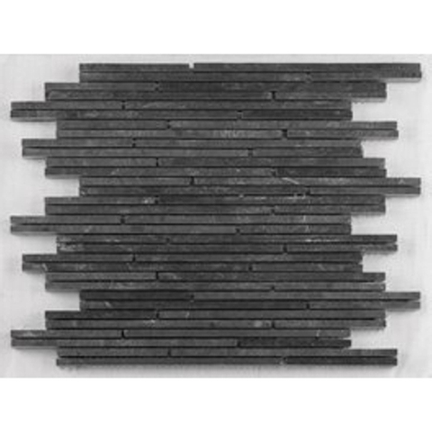 Baerwolf Naturstein Tegelstroken voor wand 30x30cm 10mm witte scherf Sticks Black Sl SW366919