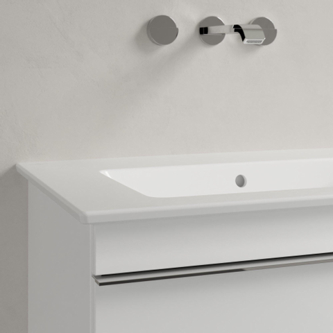 Villeroy & Boch venticello meubelwastafel - 800x500mm - met kraangat - met overloop CeramicPlus - White Alpine (glans wit) 1025143