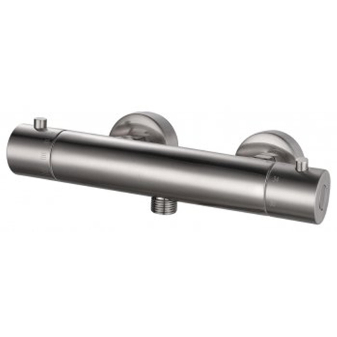 Xellanz Rio thermostatische douchemengkraan 12 cm geborsteld staal SW10545