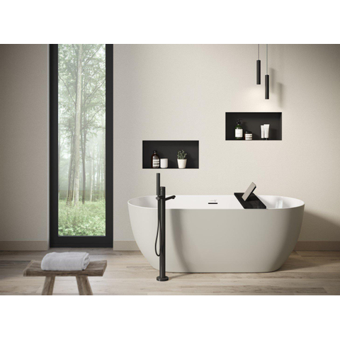 Looox chill baignoire îlot 170x80x60cm acrylique bicolore blanc brillant / gris mat SW730686
