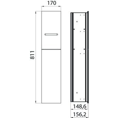 Emco Asis 2.0 module WC encastrée noire SW63224