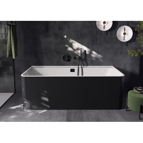 Villeroy & Boch Loop & Friends badtoevoer - voor wandmontag - 225mm - mat zwart SW974058