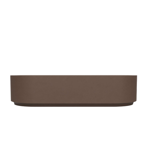 Arcqua Case Opbouw Waskom - ovaal - 60x26cm - mat chocola SW1584234
