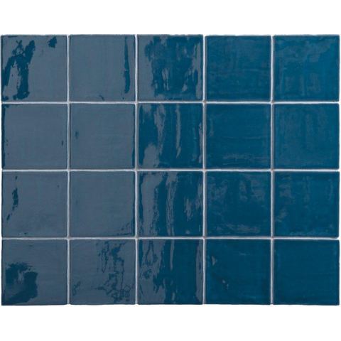 Terravito Viondo carreau mural - 13x13cm - 10mm - Carré - Bleu marine Brillant SW542671