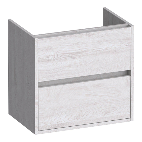 BRAUER Adore meuble sous-lavabo peu profond - 60x39x55cm - 2 tiroirs softclose - sans poignées - 1 découpe pour siphon - Forest Seashell SW1198405