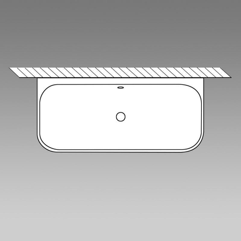 Villeroy & Boch Loop & Friends half - vrijstaand bad - 180x80cm Acryl - Stone White (mat wit) SW762356