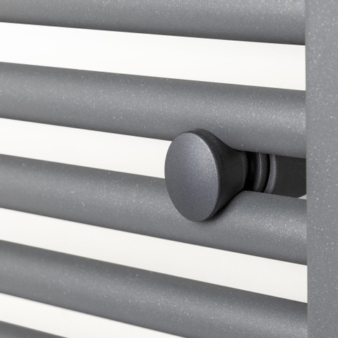 Rosani Exclusive line 2.0 radiator 40x180cm 696watt recht middenaansluiting structuur grijs metallic SW204501