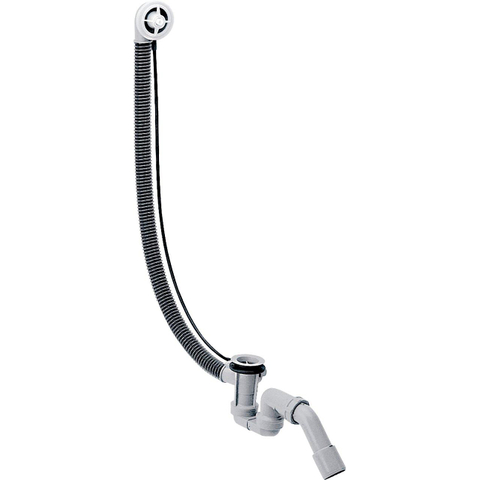 Hansgrohe Flexaplus Automatische badgarnituur - met draaibediening - voor speciale baden - met afvoe - grijs 0510430