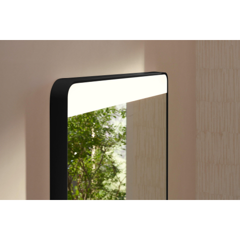 Hansgrohe Xarita Lite Q Spiegel - 50x70cm - led verlichting - Horizontaal - wandschakelaar - mat zwart SW1165003