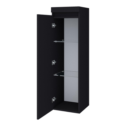 Saniclass Solution Badkamerkast - 120x35x35cm - 1 greeploze linksdraaiende deur - MDF - mat zwart SW370780