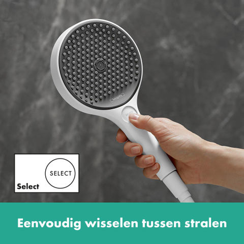 Hansgrohe RainFinity Doucheset - 130 - 3jet - ecosmart S Puro - 90cm Designflex - doucheslang - 160cm - mat wit SW918498