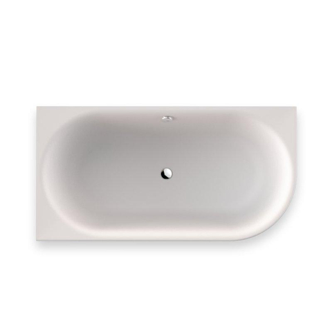 Plieger Kansas Baignoire d''angle - 155x80x60cm - angle gauche - avec arrivée d''eau - avec garniture de vidage et de trop-plein - avec pieds - acrylique - blanc mat SW1027349