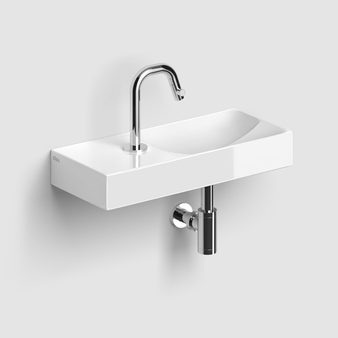 Clou Vale Lave-main 45cm avec trou pour robinet à gauche Céramique Blanc brillant SW451460