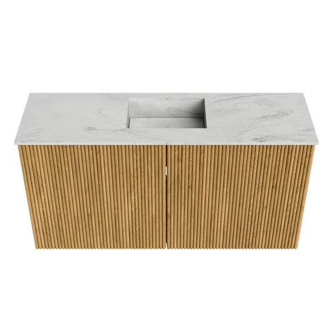 Mondiaz JOYA-DLUX 80cm toiletmeubel - kleur Oak - Wastafel FAYE positie Midden Zonder kraangat kleur Opalo. SW1422140