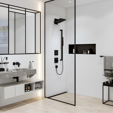 Hansgrohe Pulsify e Hoofddouche 260 - 2jet - ecosmart - met douchearm - mat zwart SW925807