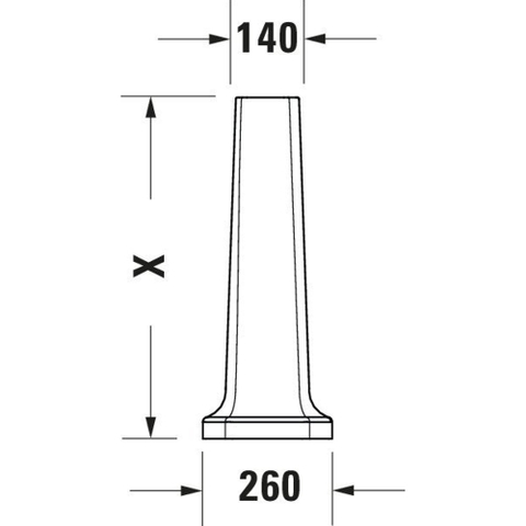 Duravit Serie 1930 Zuil - 270x675x260mm - wit 0295602