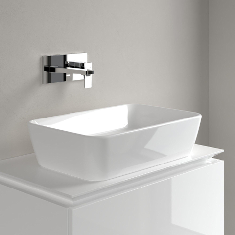 Villeroy & Boch Architectura opzetwastafel - 60x40.5cm - zonder kraangat - met overloop CeramicPlus - White Alpine (glans wit) SW762344