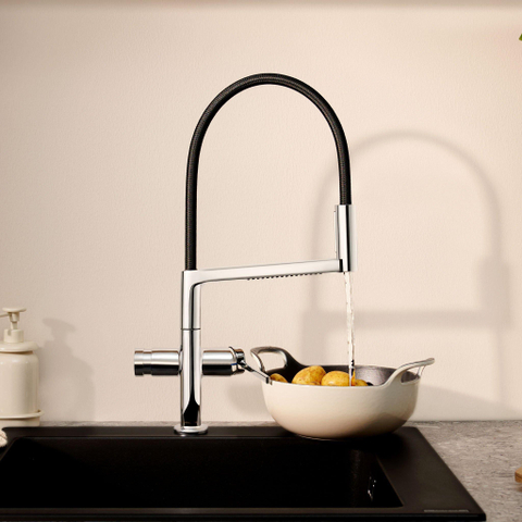 Hansgrohe Talis Select M54 PowderSpray eengreeps keukenkraan Semi-Pro 3jet chroom SW1383029