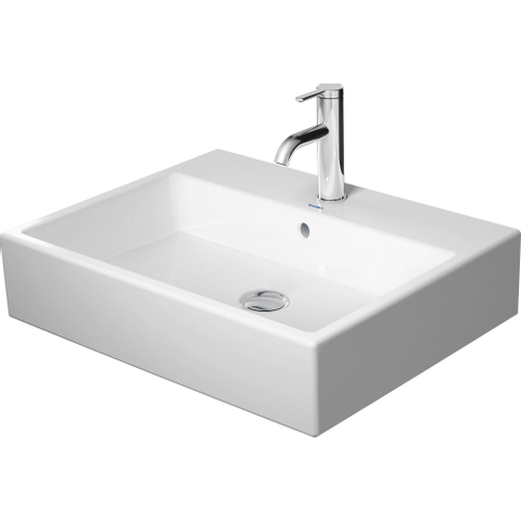 Duravit Vero air Wastafel - geslepen - met kraangat - met overloop - 60x47cm - met wondergliss - inclusief bevestiging - wit SW156991